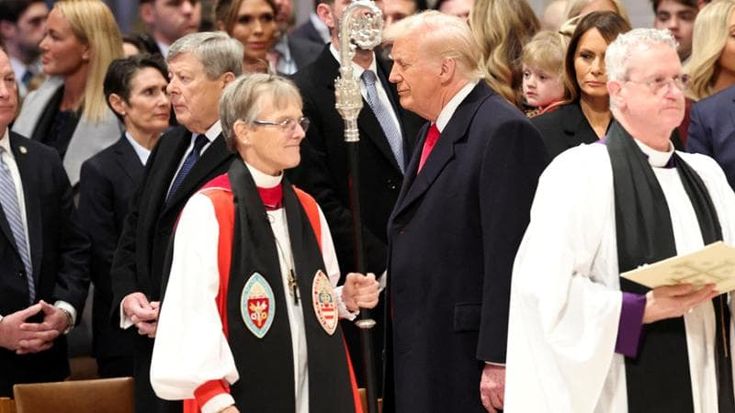 Trump, la vescova dopo la polemica per il sermone: “La misericordia è la qualità dei leader”