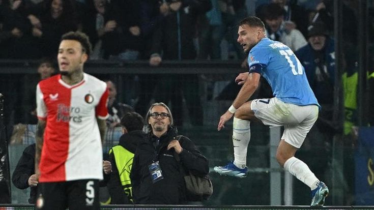 Lazio-Feyenoord 1-0: biancocelesti nel segno di Immobile, gol 200 e sorpasso agli olandesi