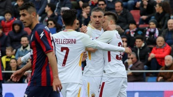 Crotone-Roma 0-2, El Shaarawy e Nainggolan blindano il terzo posto