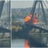 Ucraina, l'esplosione del drone russo sul Ponte Nord di Kiev: il video dell'impatto