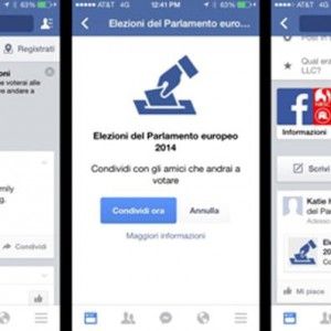 Facebook, pulsante "Sono un elettore". Per avvisare gli amici che si voter&agrave;