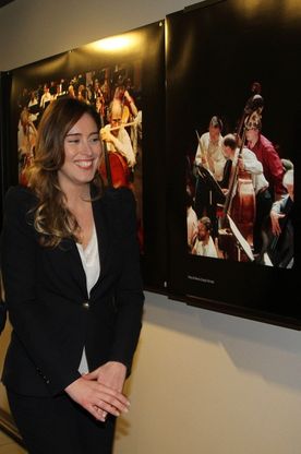 Il ministro Boschi alla mostra di Abbado