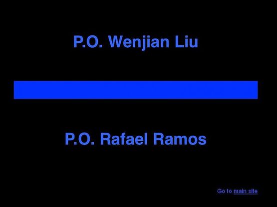 Il sito della polizia di New York a lutto