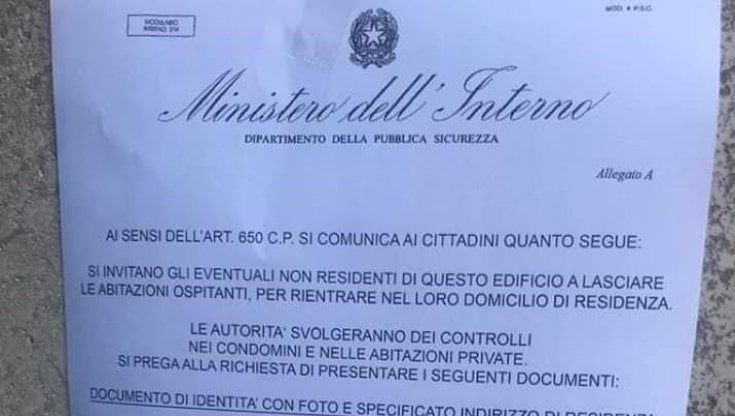 Finti avvisi del ministero dell’Interno nei condomini: fate attenzione, è una truffa