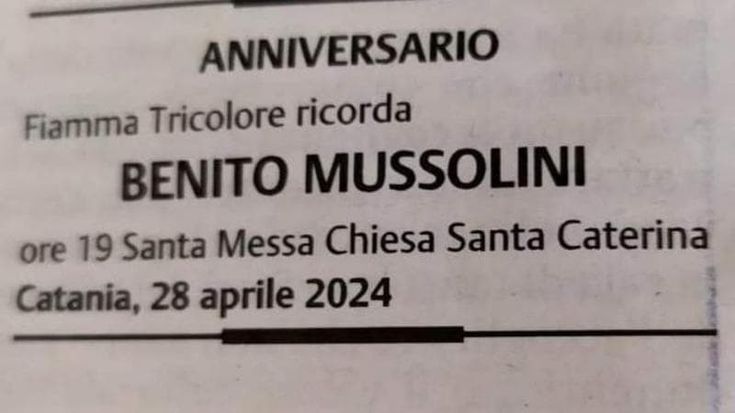 Catania, annullata la messa in ricordo della morte di Mussolini: l’arcivescovo chiude la chiesa. L’organizzatore: “Ma noi qui l’abbiamo sempre celebrato”