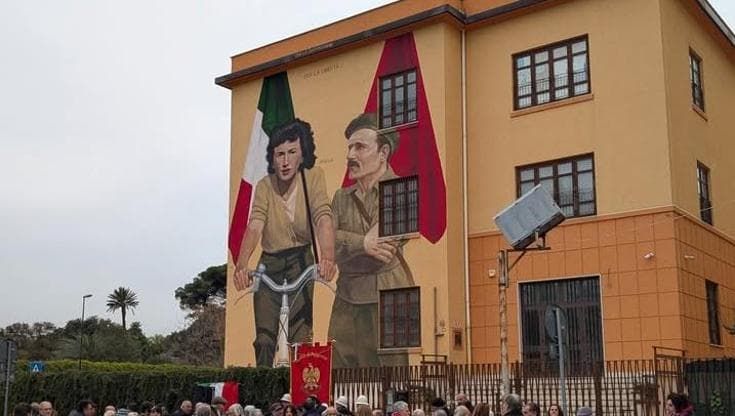 Murale dedicato alla Resistenza, la Cgil: “Opera finanziata dalla Regione e patrocinata dal Comune”