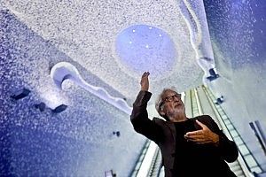 Via al nuovo Metr&ograve;: Oliviero Toscani e il progettista spagnolo all'inaugurazione
