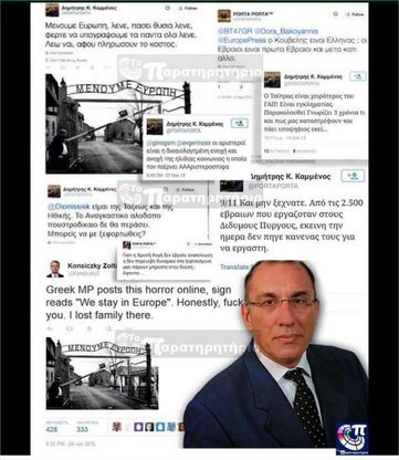 Grecia, tweet razzisti: sottosegretario Dimitri Kammenos si dimette