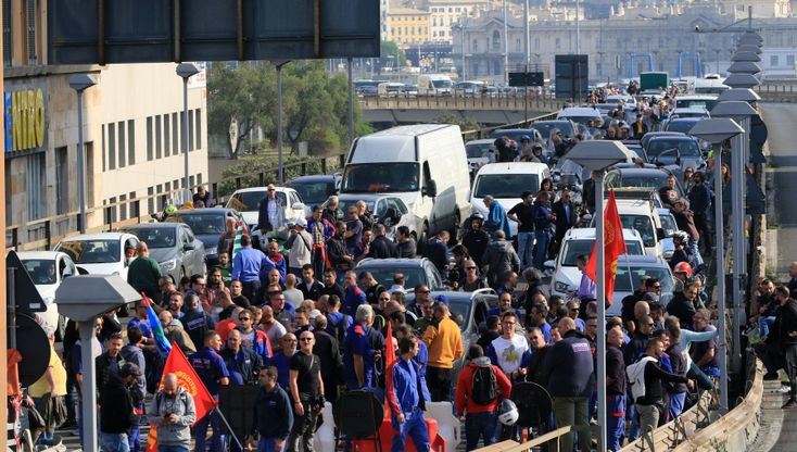 Ansaldo Energia, blocchi stradali, Ponente paralizzato