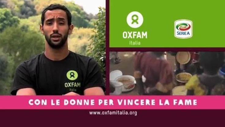 A fianco delle donne: calciatori con Oxfam per la raccolta fondi