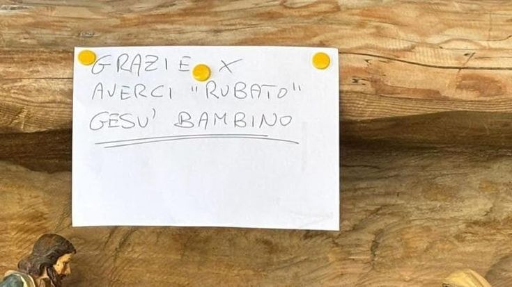 Rubato Gesù Bambino dal presepe di Bardonecchia