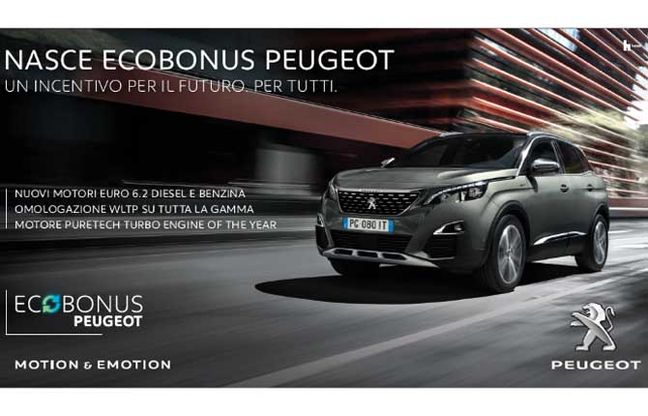 Ecobonus Peugeot, lotta all’inquinamento