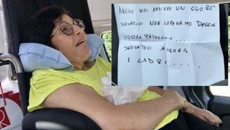 'Anche noi abbiamo un cuore', Maria Elena perdona i ladri che le hanno restituito il furgone con un biglietto di scuse: "Ma non lo facciano più"