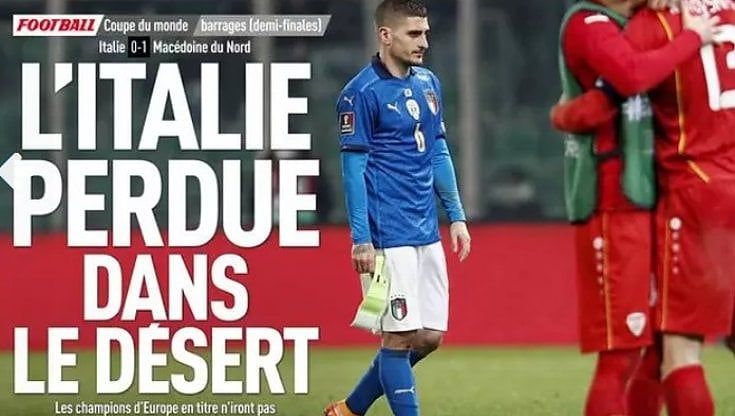 "L'Italia persa nel deserto", "Un disastro": le reazioni della stampa estera dopo l'eliminazione azzurra