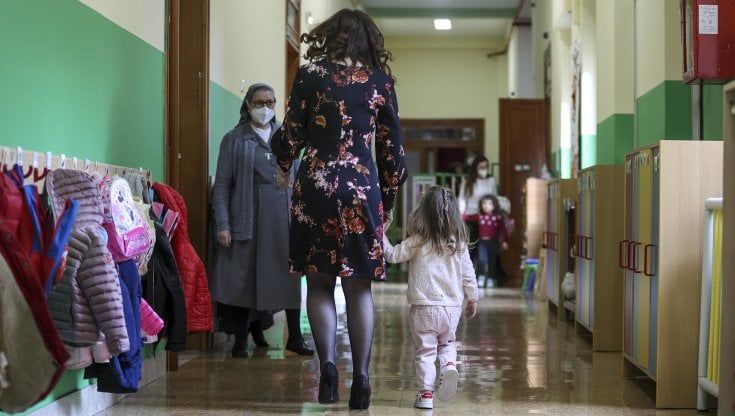 Il primo giorno di asilo di Sabina in fuga dalle bombe