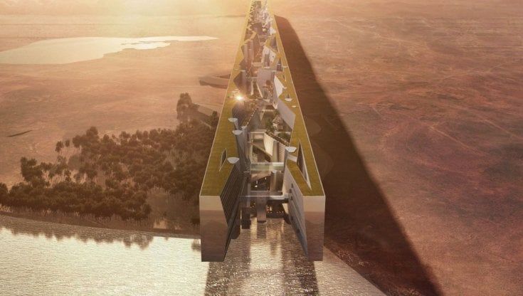Due linee di grattacieli lunghe 75 miglia: il progetto dell'Arabia Saudita per la città del futuro 