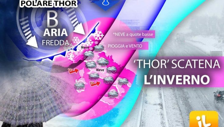 Previsioni meteo, il ciclone polare Thor scatena l'inverno sull'Italia: in arrivo nubifragi e neve fino a quote basse