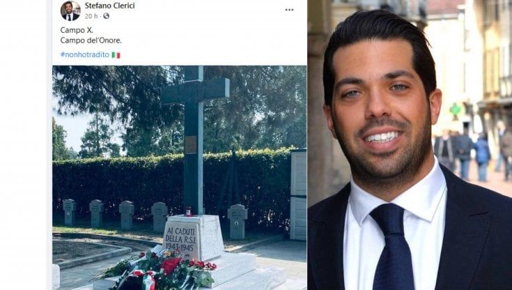 25 Aprile, il consigliere di Varese posta la foto del ceppo per i caduti della Rsi e la scritta: "Io non ho tradito"