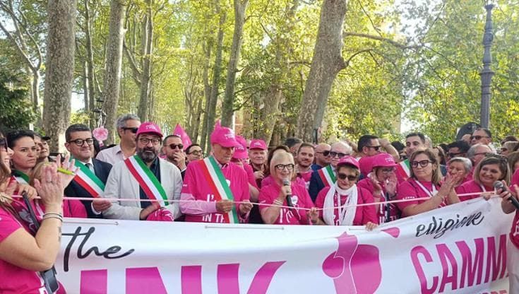 Mastella alla Camminata rosa, marcia per la battaglia contro il cancro da Mercogliano ad Avellino