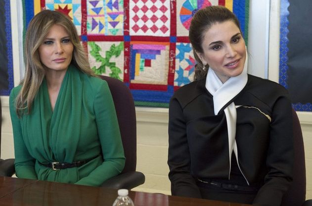 Usa, la first lady e la regina: Melania Trump riceve Rania di Giordania