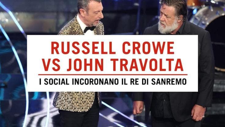 La 'sfida' tra Russell Crowe e John Travolta, le reazioni social: "Diamo la cittadinanza al gladiatore"