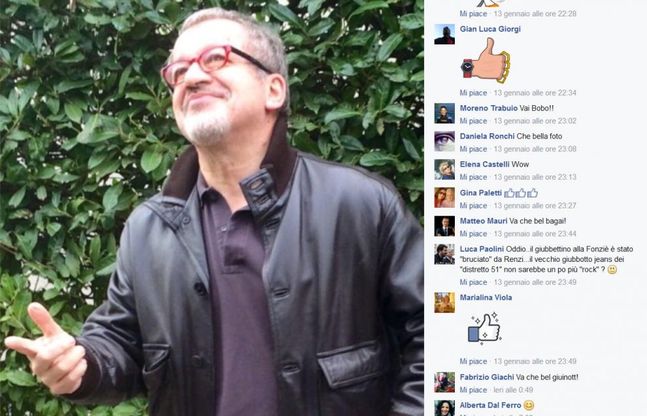 Maroni cambia pelle su Fb: "Ma il giubbettino alla Fonzie non era di Renzi?"