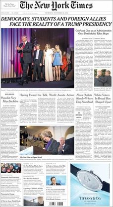 Trump presidente, le prime pagine dei giornali Usa il giorno dopo