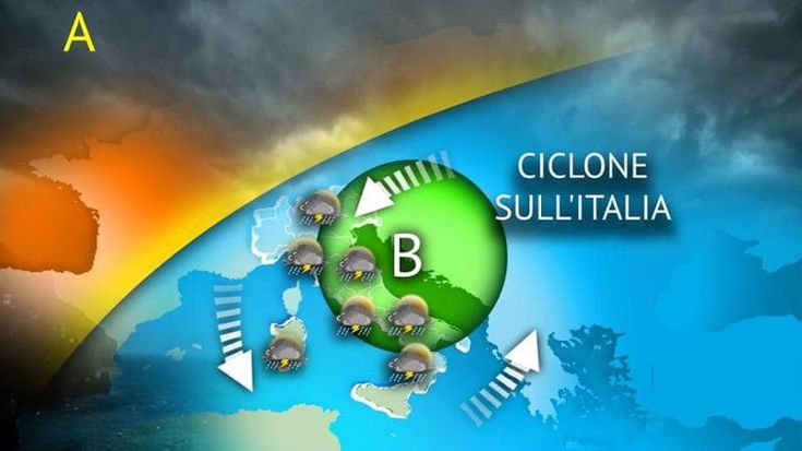 Previsioni meteo: Insidioso ciclone sull'Italia. Temperature ancora autunnali, forti temporali al Centro-Sud