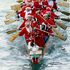 Venezia, Babbo Natale arriva in gondola sul Canal Grande