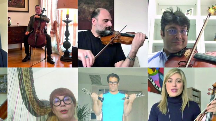Accademia di Santa Cecilia, prove d’orchestra in un interno 