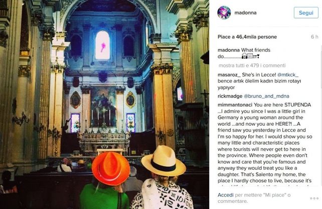 C'è Madonna a Lecce: la popstar a spasso in centro