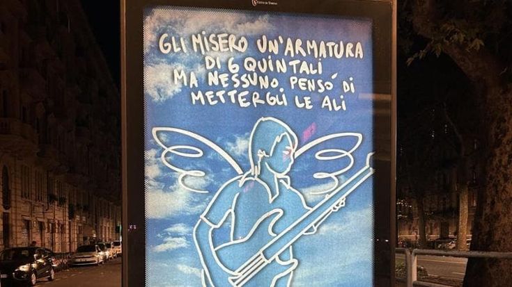 Lo street artist Villa dedica il nuovo manifesto a Paolo Mendico: “Anche io vittima di bullismo”