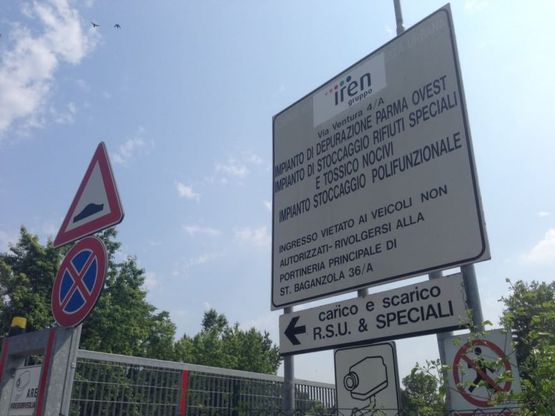Incendio in via Baganzola nell'impianto Iren