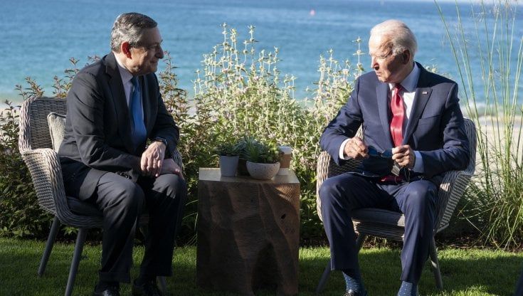 Al G7 Draghi faccia a faccia con Biden: “Italia europeista e atlantista”