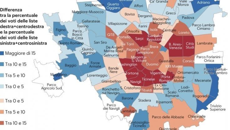 Le geometrie variabili del voto nella Milano degli 88 mini-quartieri