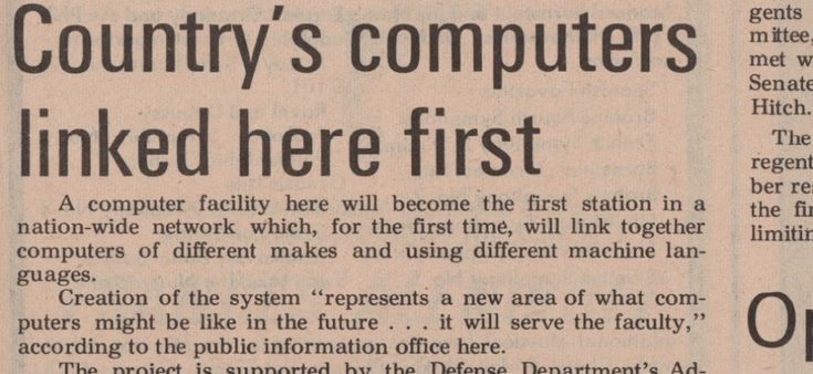L'unico giornale che 50 anni fa diede la notizia della nascita di internet 