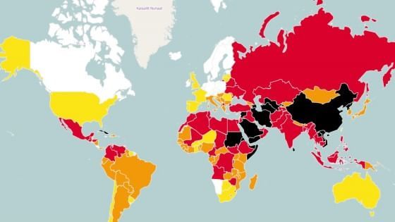 Libert&agrave; di stampa, Italia arretra di 24 posizioni nel 2014. In aumento minacce mafiose e cause ingiustificate