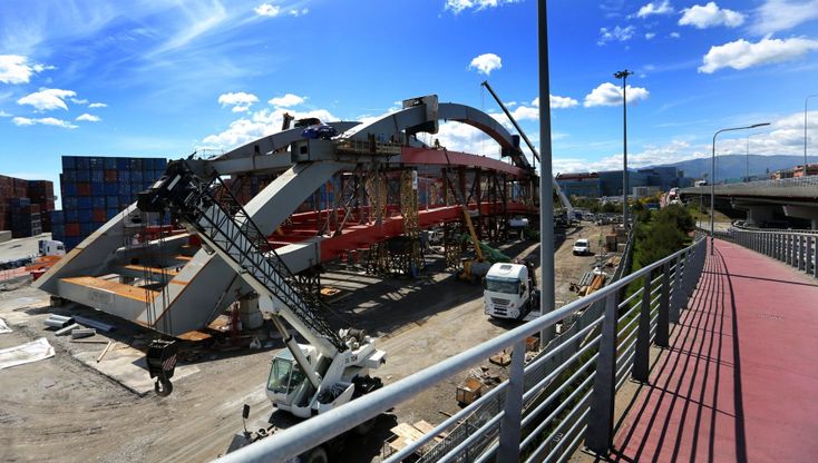 Genova, lavori in corso per il nuovo ponte che collegherà la Guido Rossa al porto