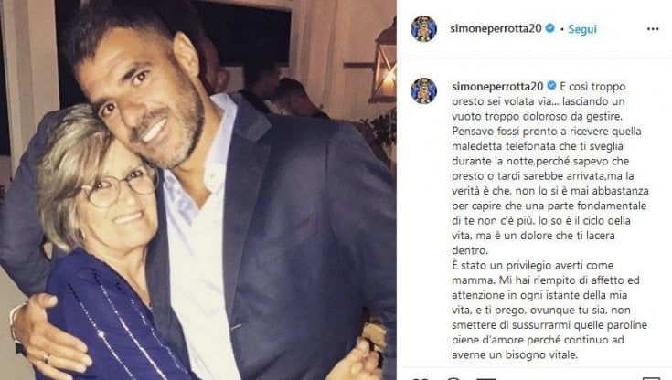 Simone Perrotta, il dolore per la morte della mamma: "Troppo presto sei volata via"