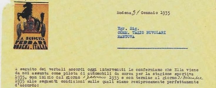 Nuvolari, 250 mila lire l'anno: ecco il suo contratto con l'Alfa nel 1935
