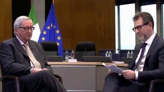 Juncker: "La crescita zero dell'Italia farà aumentare i problemi del Paese". Sulla Tav: "Va fatta, la Ue ci mette 888 milioni"