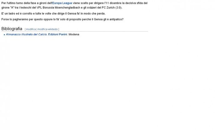 Wiki-incursione contro l'arbitro Banti&nbsp;