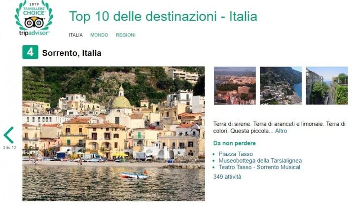 Sorrento, Ischia e Napoli tra le 10 mete più belle d’Italia secondo TripAdvisor