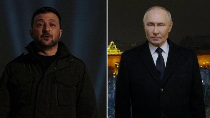 Capodanno, i discorsi di Zelensky e Putin: l'appello a Trump e i ringraziamenti agli "eroi russi”