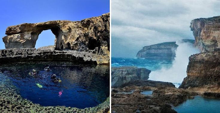Malta, crolla la Finestra Azzurra: tutta colpa di una tempesta