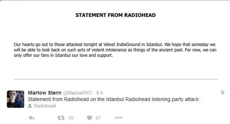 Istanbul, fan dei Radiohead aggrediti in negozio di dischi