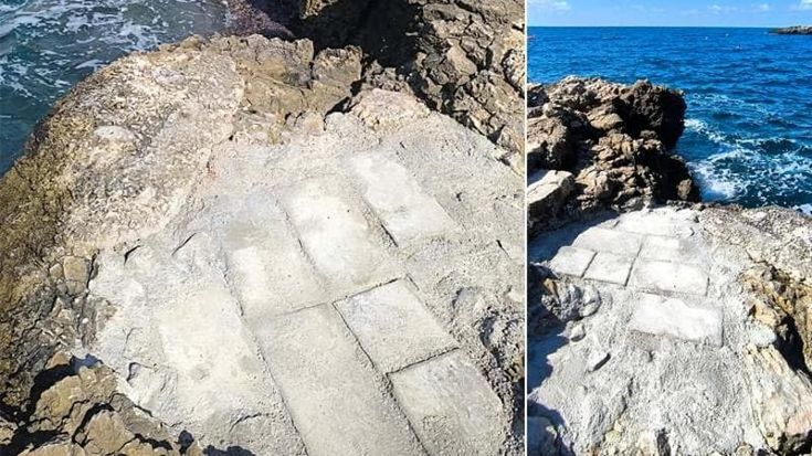 Spianate di cemento e mattoni al posto degli scogli: lo scempio sulla costa di Santa Caterina