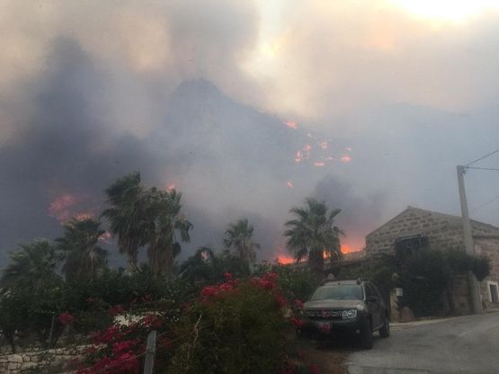 Trapani, fiamme tra Macari e San Vito