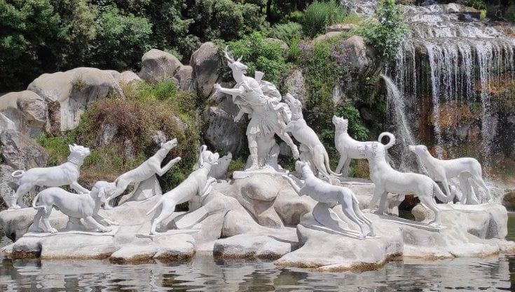 Reggia di Caserta, restaurata la fontana di Diana e Atteone