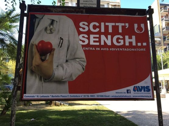 Barletta, la campagna per la raccolta sangue è in dialetto